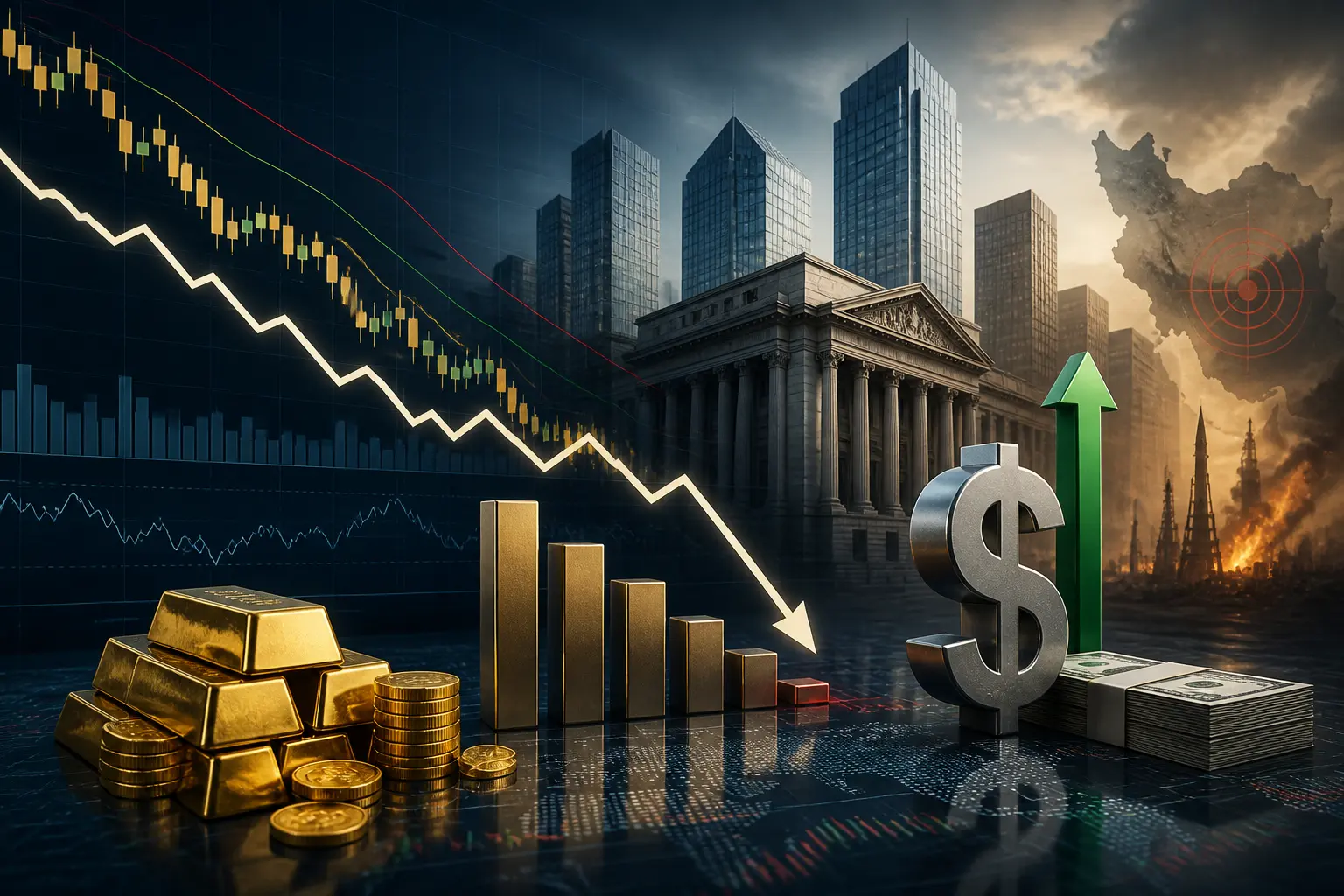 الذهب يواصل الهبوط دون 4000 دولار مع صعود الدولار وسط مخاوف رفع الفائدة ومخاطر إيران