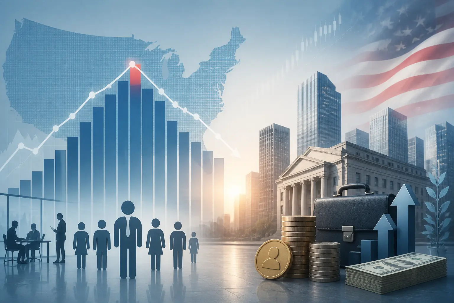 التوظيف في القطاع الخاص الأمريكي ينمو بـ98 ألف وظيفة في يونيو مع تباطؤ عن التوقعات