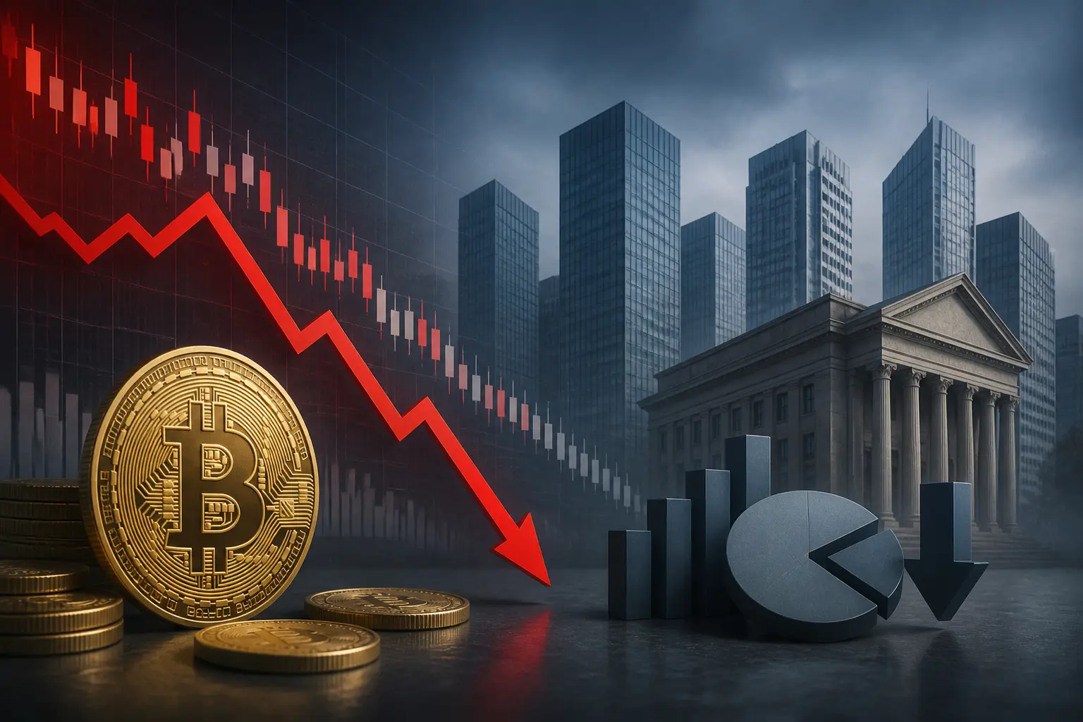 بتكوين تهبط لأدنى مستوى في 21 شهراً وسط مخاوف رفع الفائدة وتراجع الدعم المؤسسي
