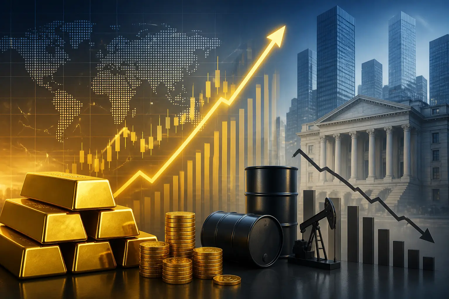 الذهب يواصل ارتفاعه مع بيانات توظيف ضعيفة وتراجع أسعار النفط