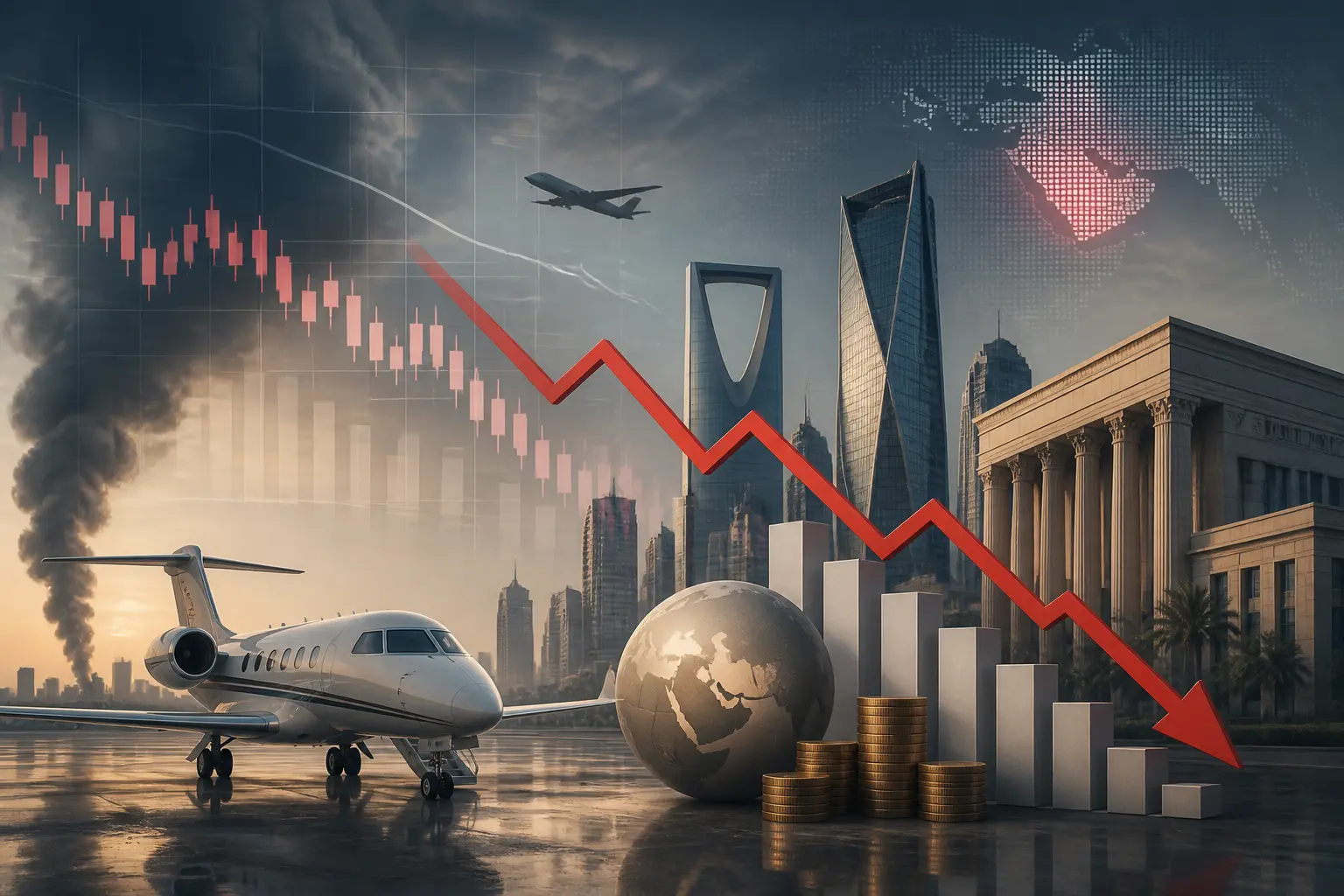 حرب إيران تقلص رحلات الطائرات الخاصة في الشرق الأوسط بنسبة 30%