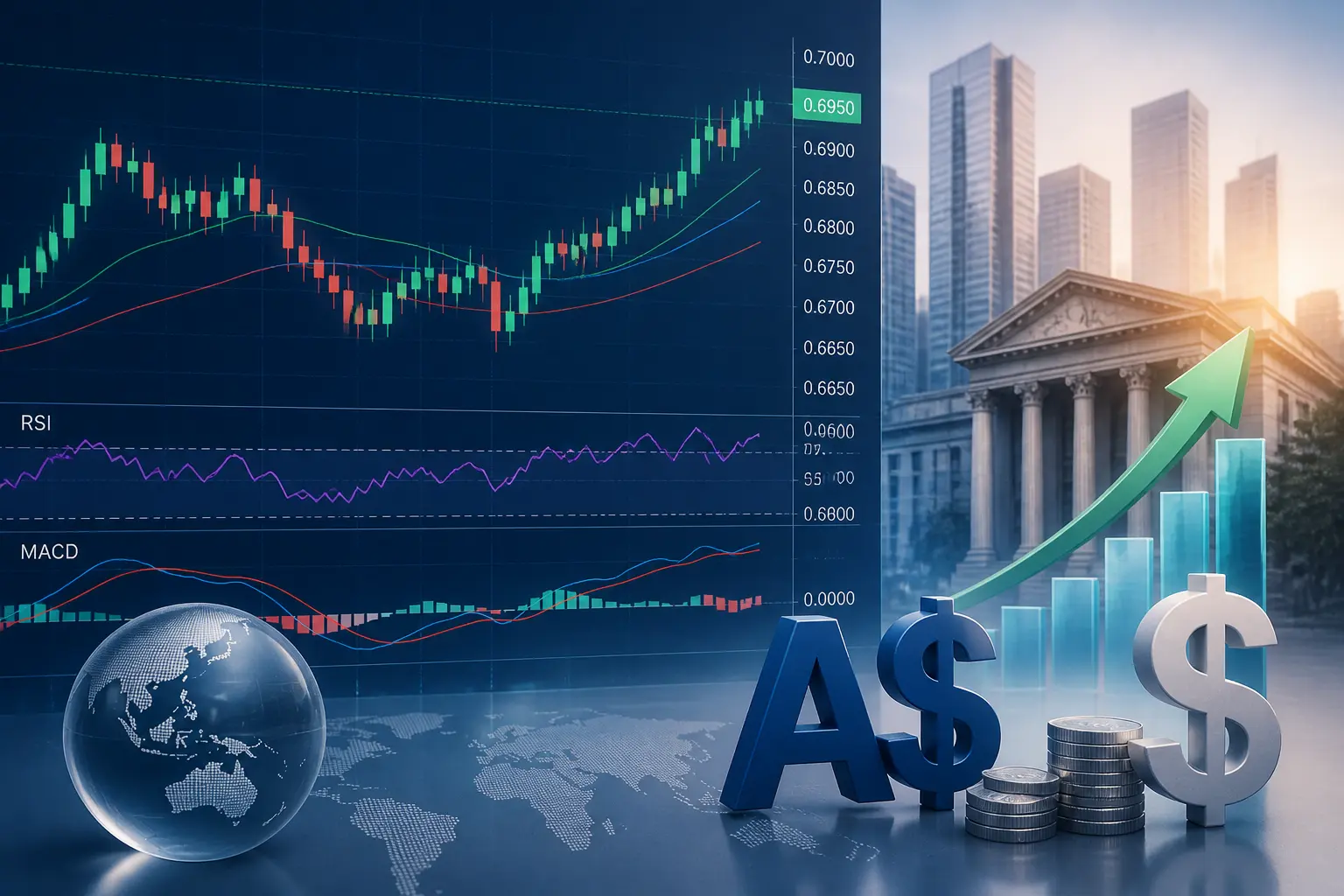الدولار الأسترالي يقترب من 0.6950 مع تزايد الزخم الصعودي مقابل الدولار الأمريكي