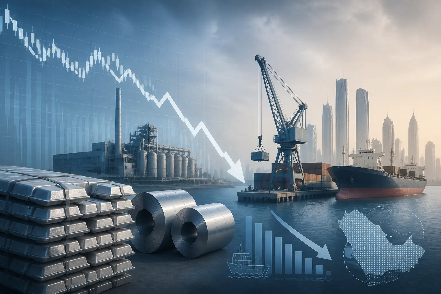 انخفاض أسعار الألمنيوم مع توقعات تعافي الإمدادات الخليجية مؤقتة