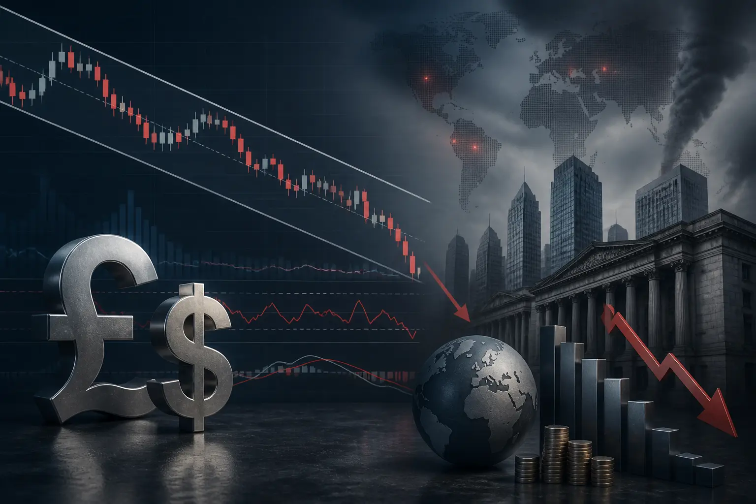 انخفاض زوج استرليني/دولار GBP/USD إلى دون 1.3350 مع تراجع زخم الصعود