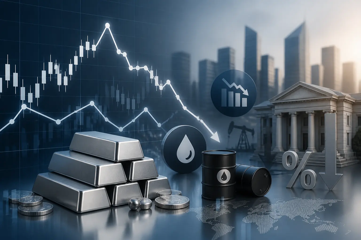 سعر الفضة يصحح قرب 62 دولارًا مع توقعات بهبوط النفط وتراجع ضغوط الفائدة الأمريكية