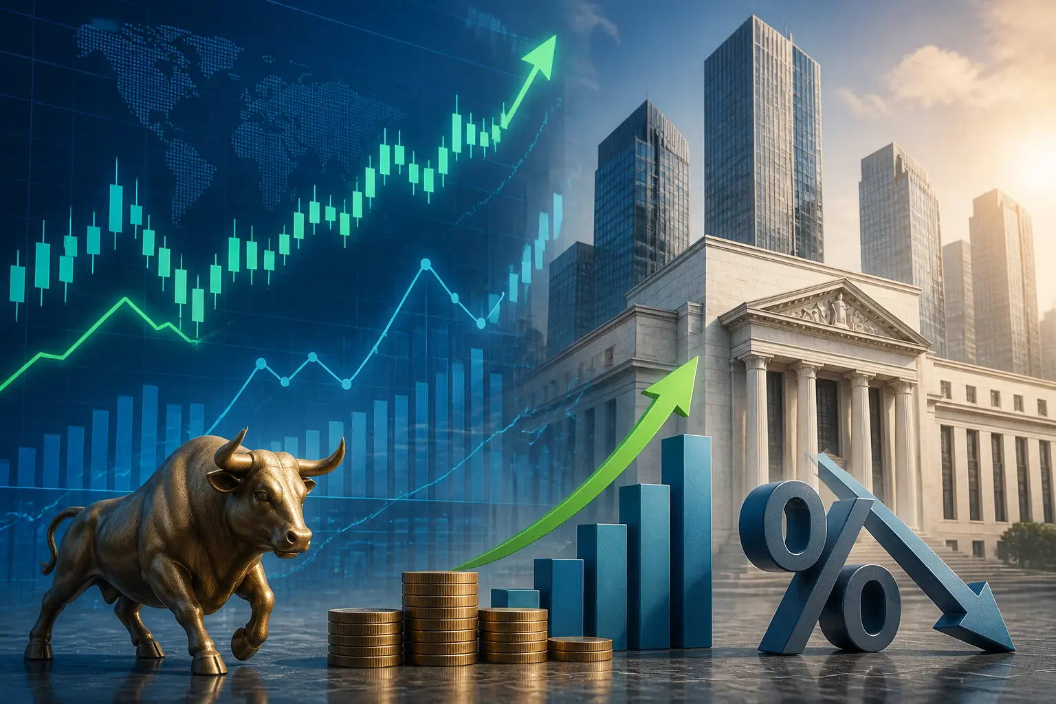ارتفاع العقود الآجلة لمؤشر داو جونز مع تراجع توقعات رفع الفائدة قبل صدور مؤشر ISM للخدمات