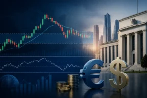 زوج يورو/دولار EUR/USD يتحرك جانبيًا تحت المتوسط المتحرك الأسي 20 يومًا مع ترقب محضر اجتماع الفيدرالي