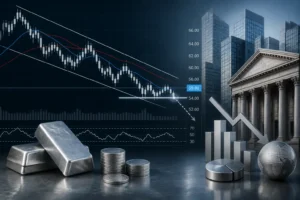 الفضة تحافظ على دعم حاسم قرب 59 دولارًا وسط توقعات هبوطية مستمرة