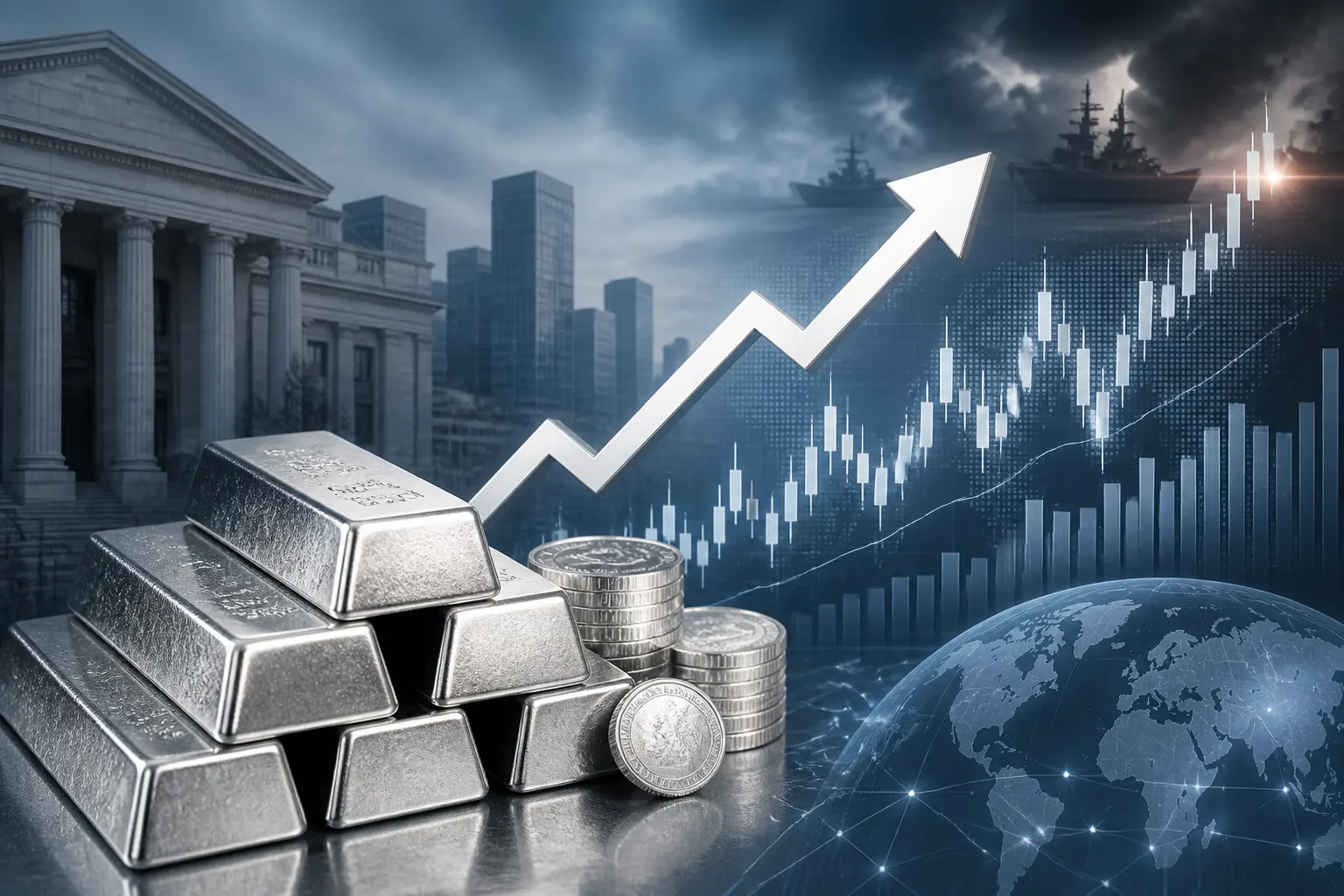الفضة ترتفع فوق 60 دولارًا وسط توترات أمريكية إيرانية وترقب محضر الاحتياطي الفيدرالي