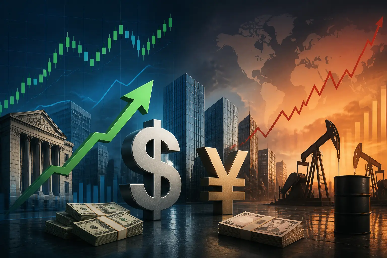 الدولار يرتفع مقابل الين مع تصاعد التوترات بين واشنطن وطهران وارتفاع أسعار النفط