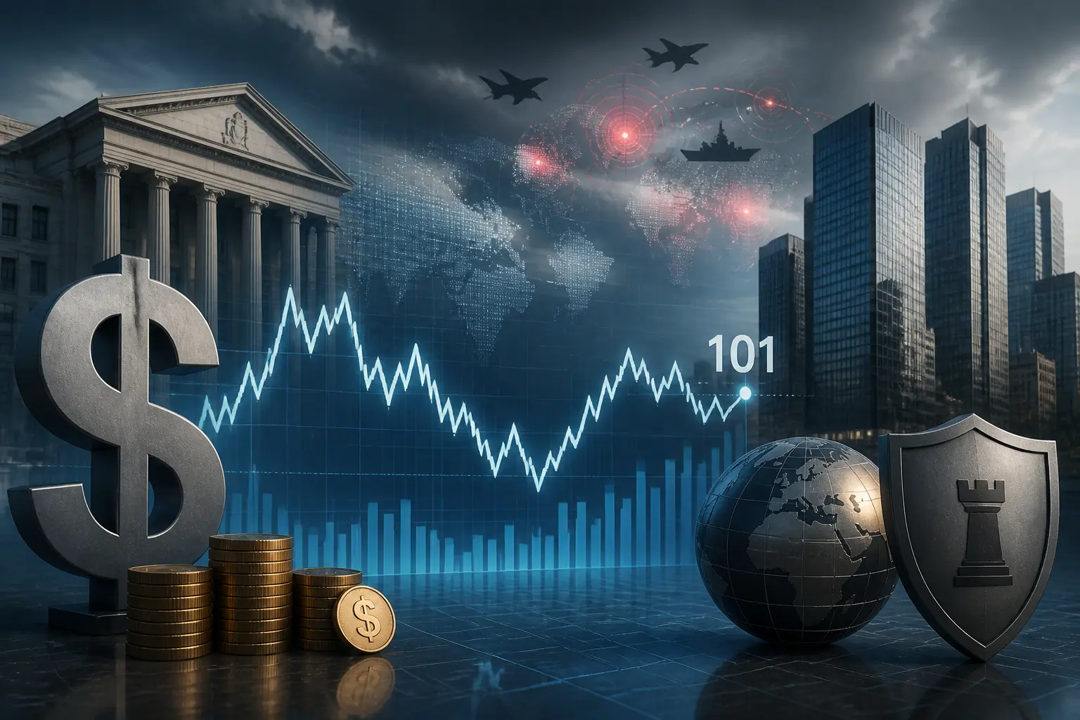 مؤشر الدولار الأمريكي يستقر قرب 101 مع تراجع رهانات الفيدرالي وتصاعد التوترات الجيوسياسية