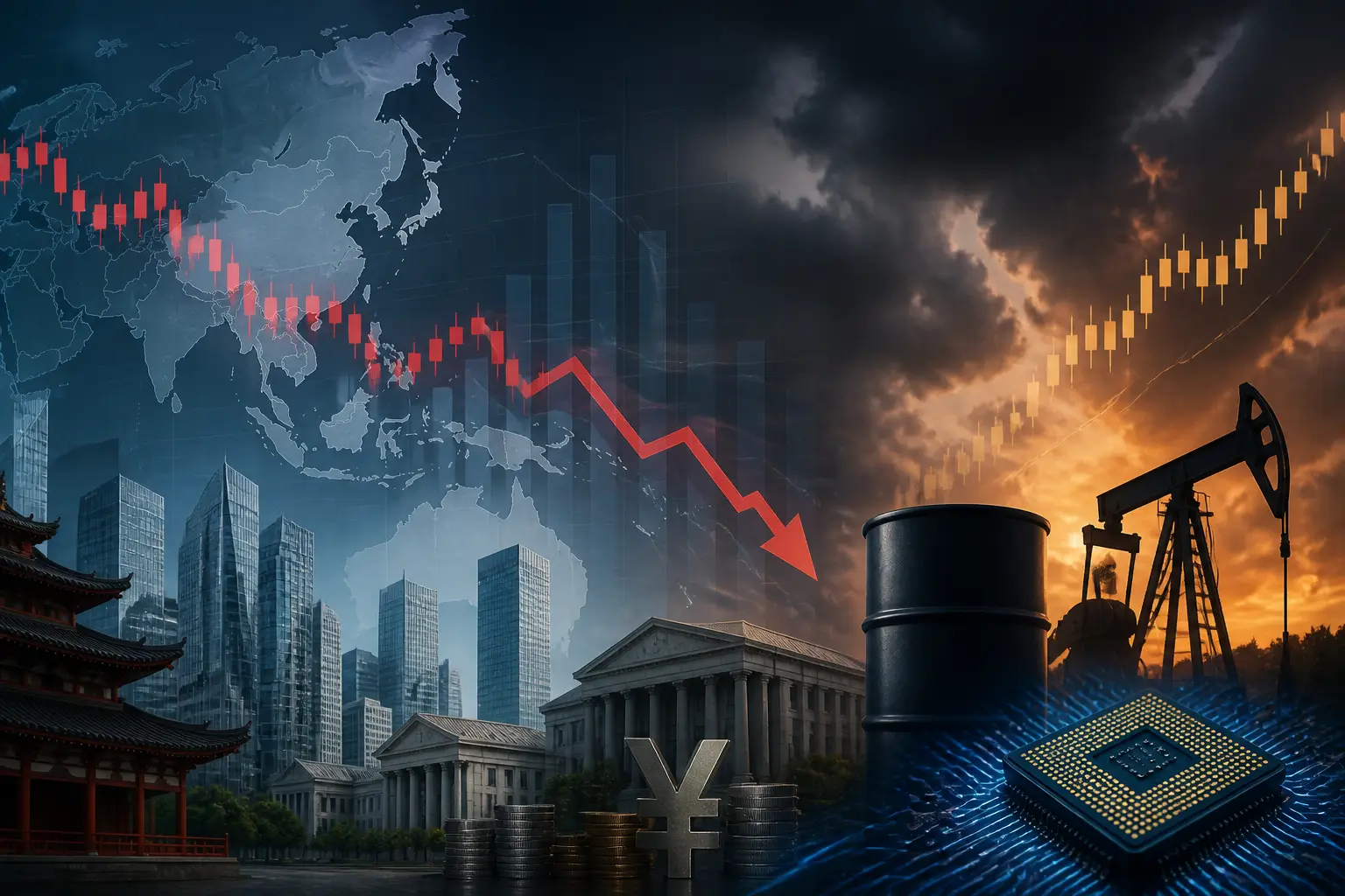 الأسواق الآسيوية تتراجع مع تصاعد التوترات وارتفاع أسعار النفط رغم دعم الذكاء الاصطناعي لأسهم الرقائق