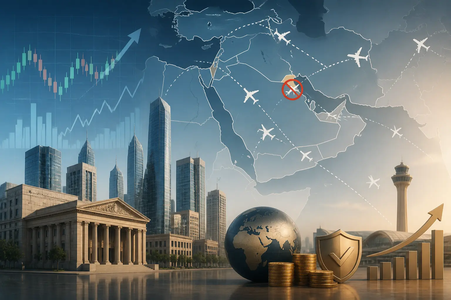 هدوء نسبي في أجواء الشرق الأوسط رغم تصاعد التوترات وحركة الطيران مستمرة مع استثناء الكويت