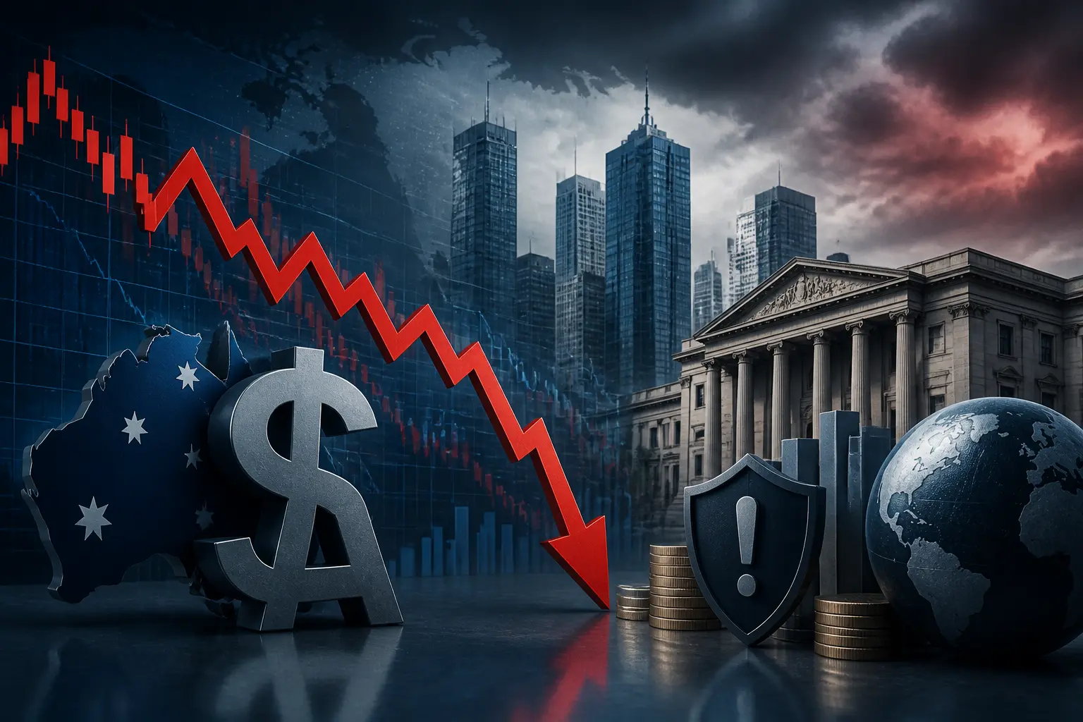 تراجع الدولار الأسترالي وسط تصاعد التوترات العالمية ومخاوف التضخم الأمريكي