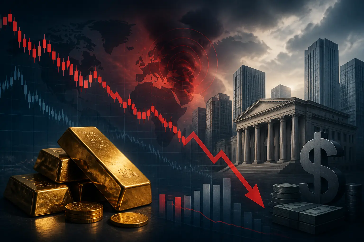 تراجع الذهب مع تصاعد التوترات الإيرانية ومخاوف التضخم وارتفاع الدولار