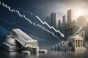 تراجع الفضة وسط مخاوف التضخم وتوقعات رفع الفائدة الأمريكية
