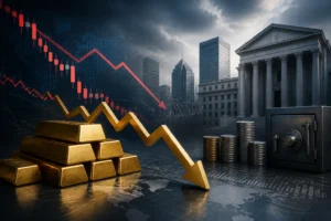 الذهب يتراجع تحت ضغط مخاوف التضخم وتشديد سياسة الاحتياطي الفيدرالي
