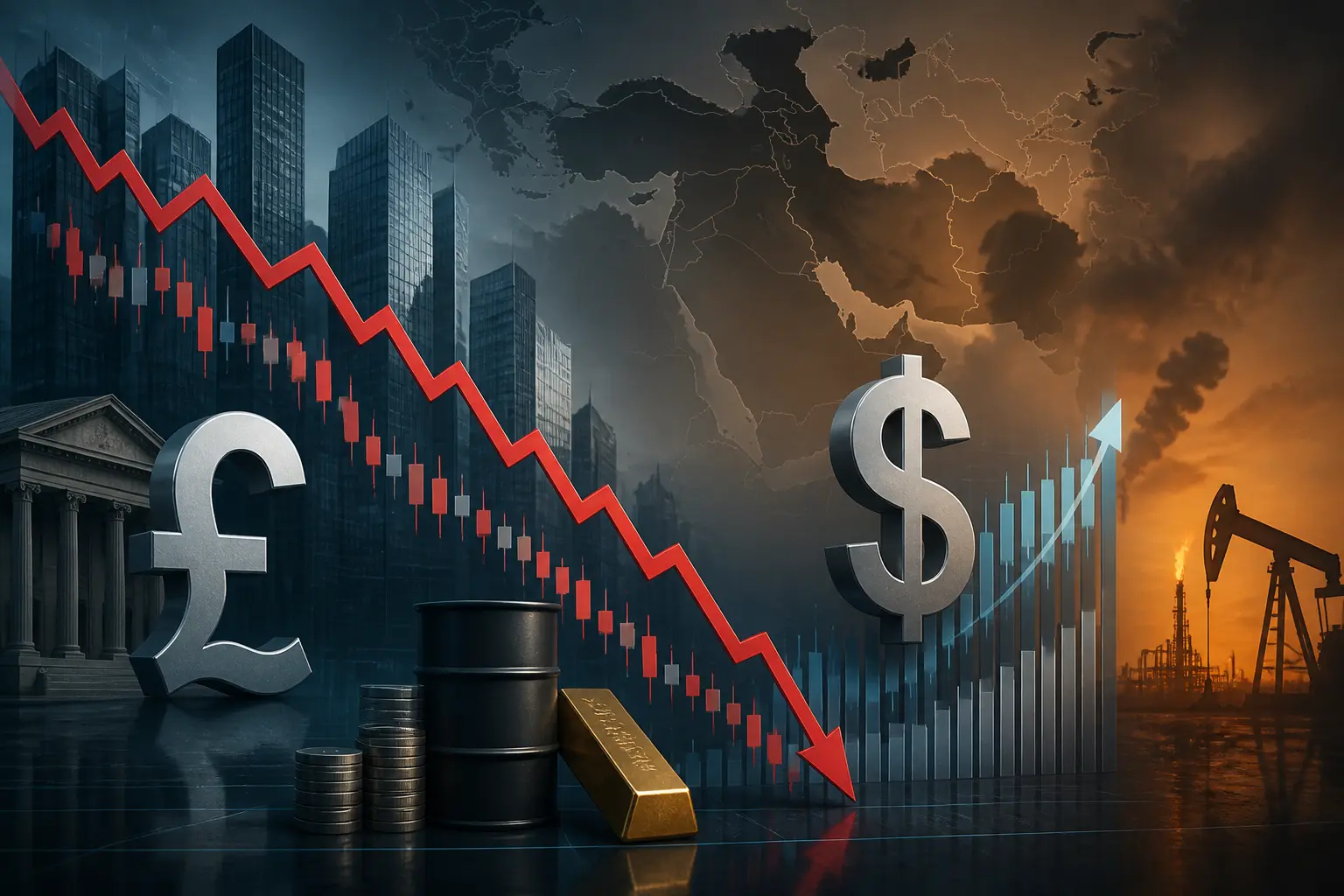 تراجع الجنيه الإسترليني دون 1.3400 مع صعود الدولار الأمريكي بفعل التوترات في الشرق الأوسط