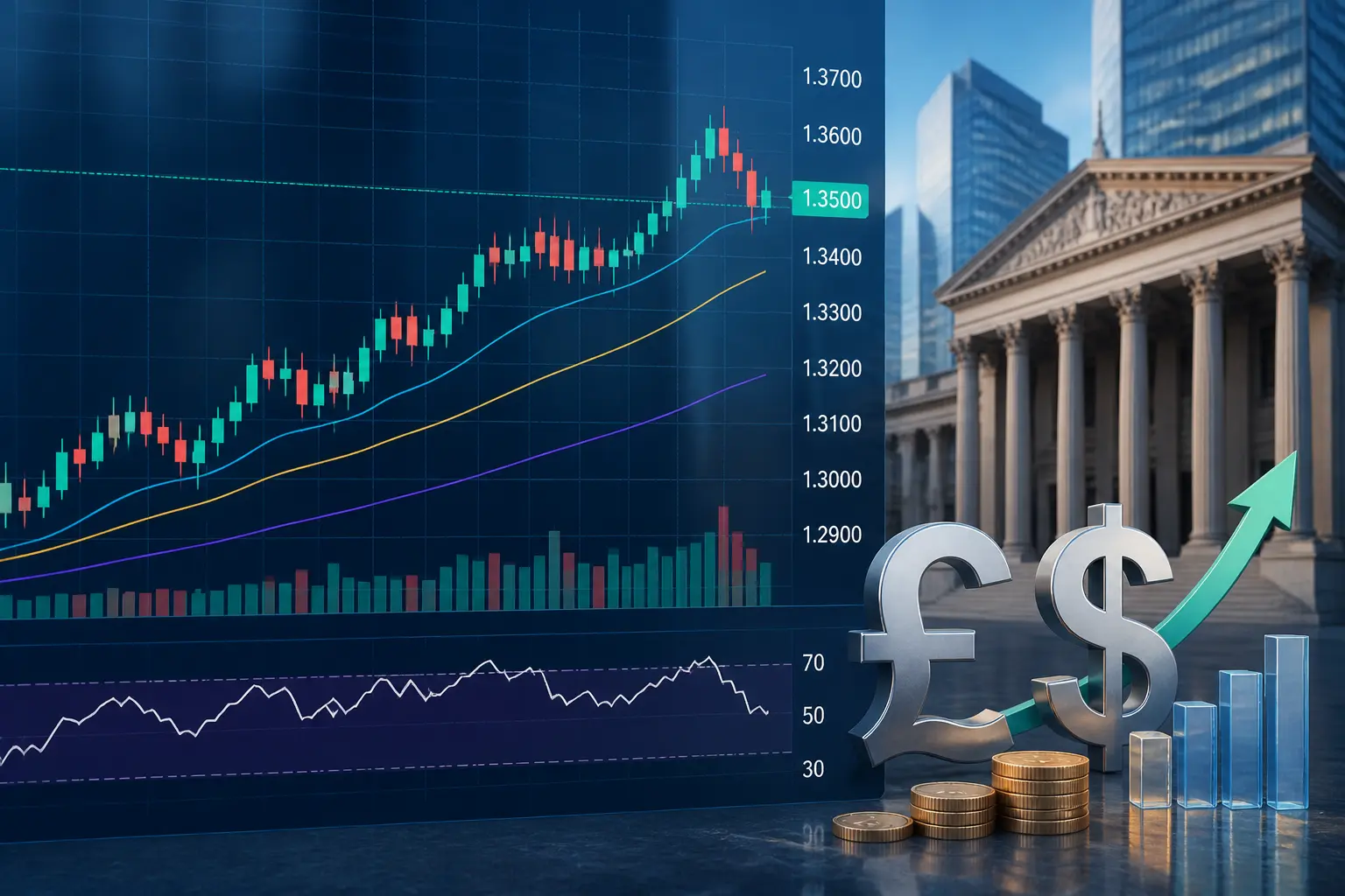 زوج الجنيه الإسترليني مقابل الدولار يحافظ على الاتجاه الصعودي فوق 1.3500 رغم تراجع طفيف