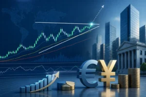 زوج يورو/ين يقترب من قمة المثلث الصاعد عند 186.10 مع زخم صعودي مستمر