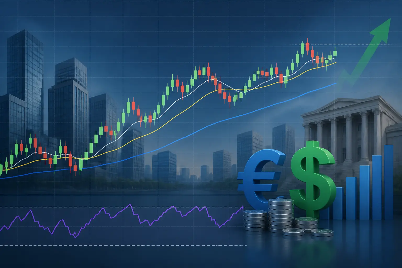 زوج يورو/دولار يرتفع إلى 1.1450 مع بقاء الضغوط البيعية دون المتوسط المتحرك 100 يوم
