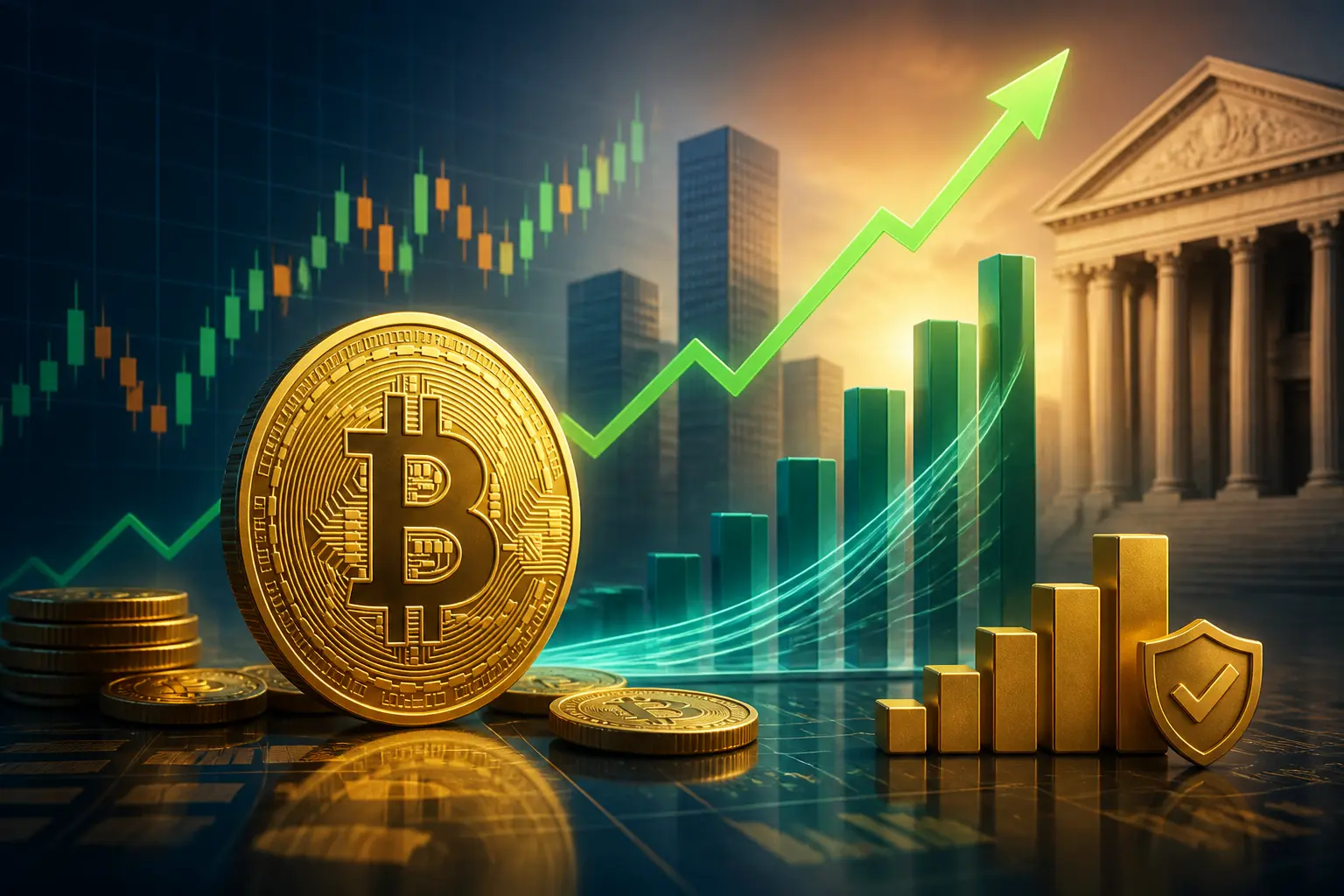 بيتكوين يقترب من 66,000 دولار مع تعافي تدفقات صناديق ETF