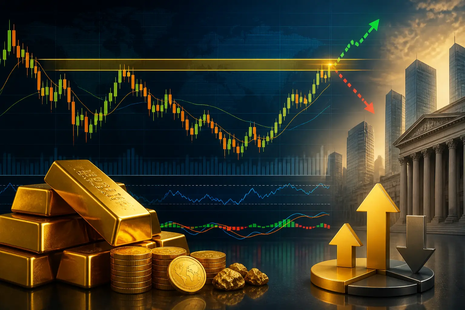 الذهب يصعد بقوة قرب مقاومة قد تعيد تشكيل مسار الأسعار: فرص البيع والشراء تحت المجهر