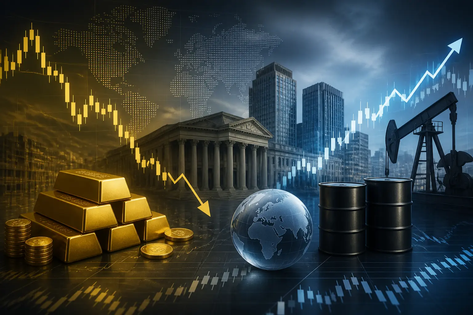 تراجع أسعار الذهب بعد تسجيل أعلى مستوى في أسبوعين وسط صعود النفط