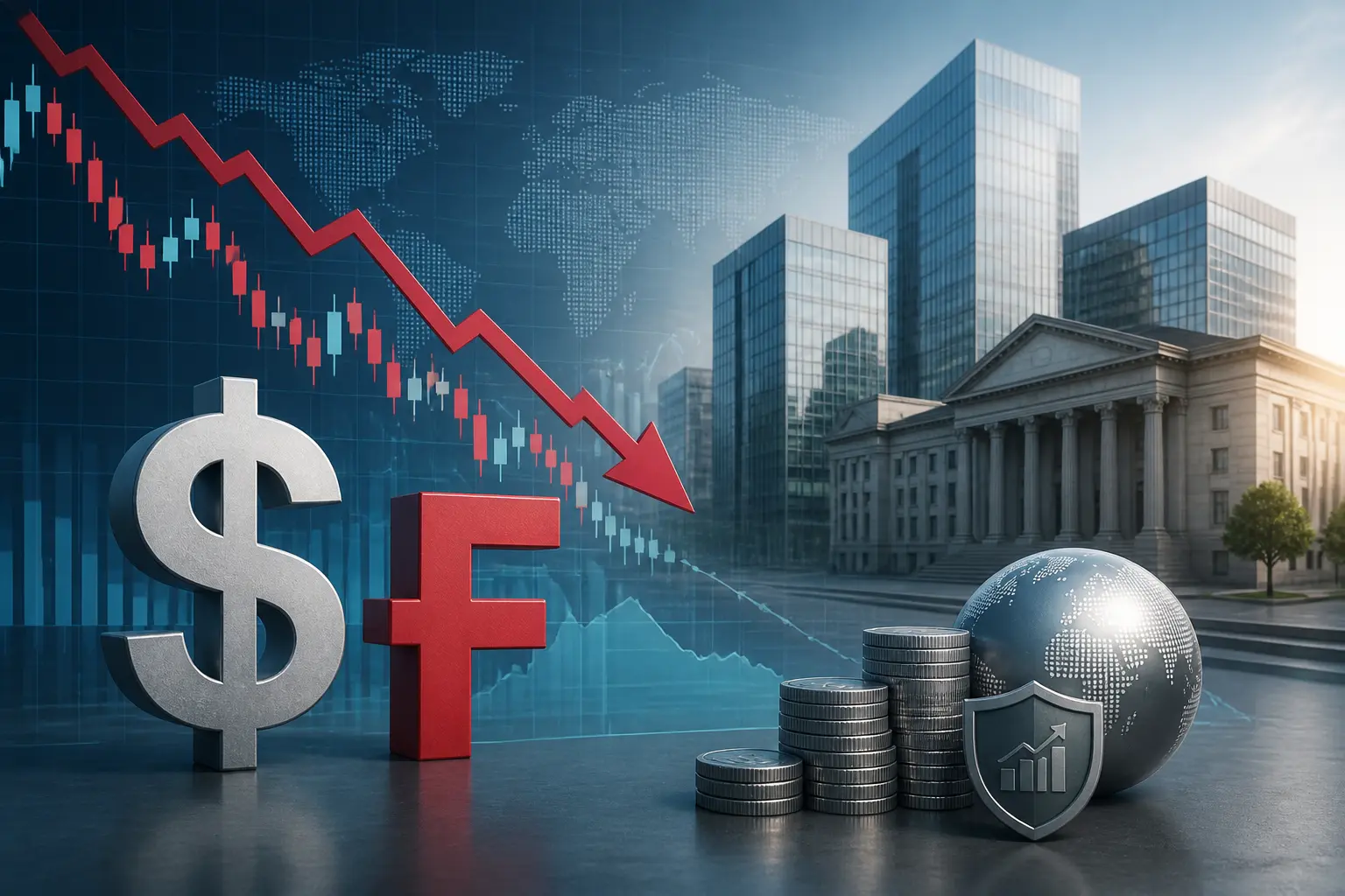 انخفاض الدولار مقابل الفرنك السويسري مع تراجع التوترات الجيوسياسية