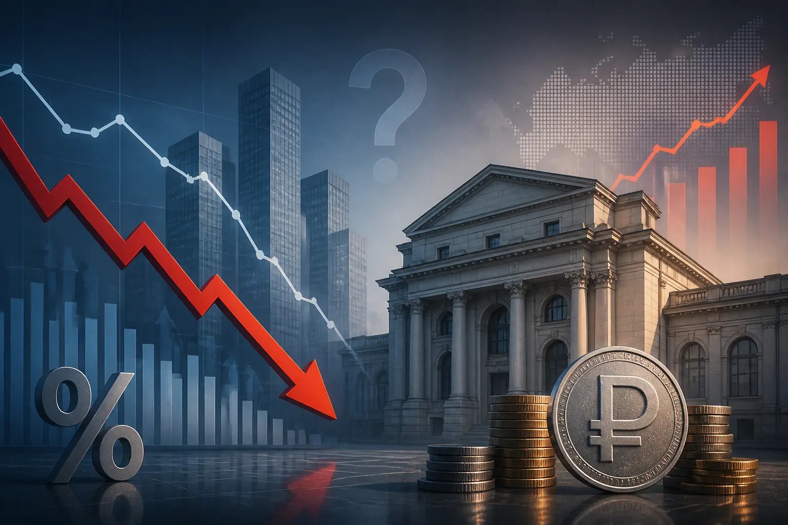 تراجع سعر الفائدة الروسي وسط توقعات تضخمية يثير تساؤلات حول مصداقية البنك المركزي