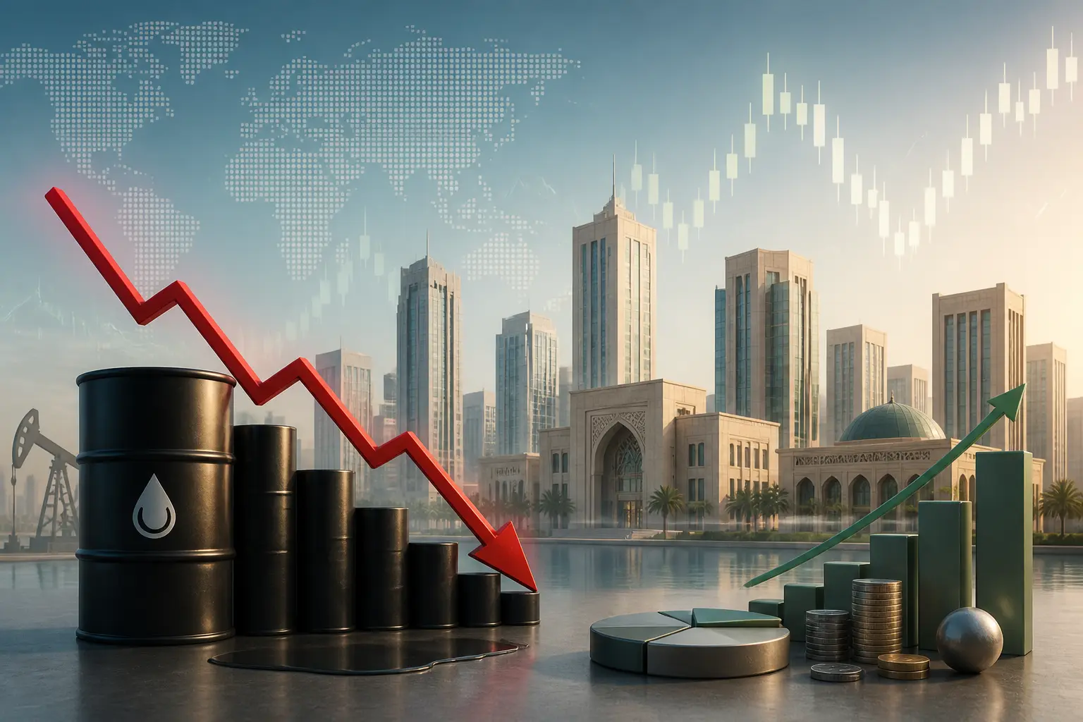 الأسواق العربية تبدأ الأسبوع بارتياح بعد هدنة ضمنية وانخفاض النفط 7%