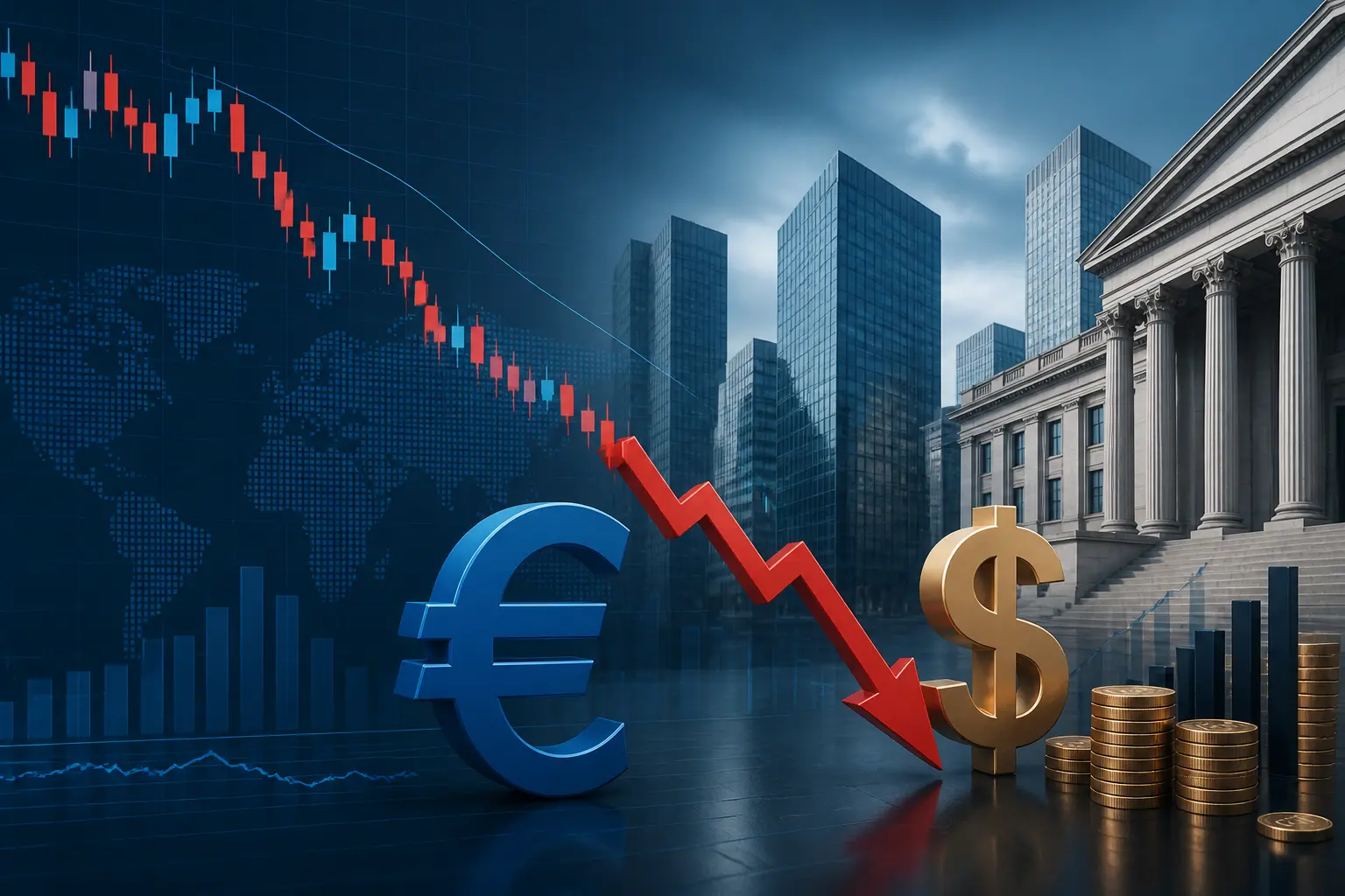 اليورو يتراجع إلى أدنى مستوى شهري مقابل الدولار قبيل قرار الفيدرالي