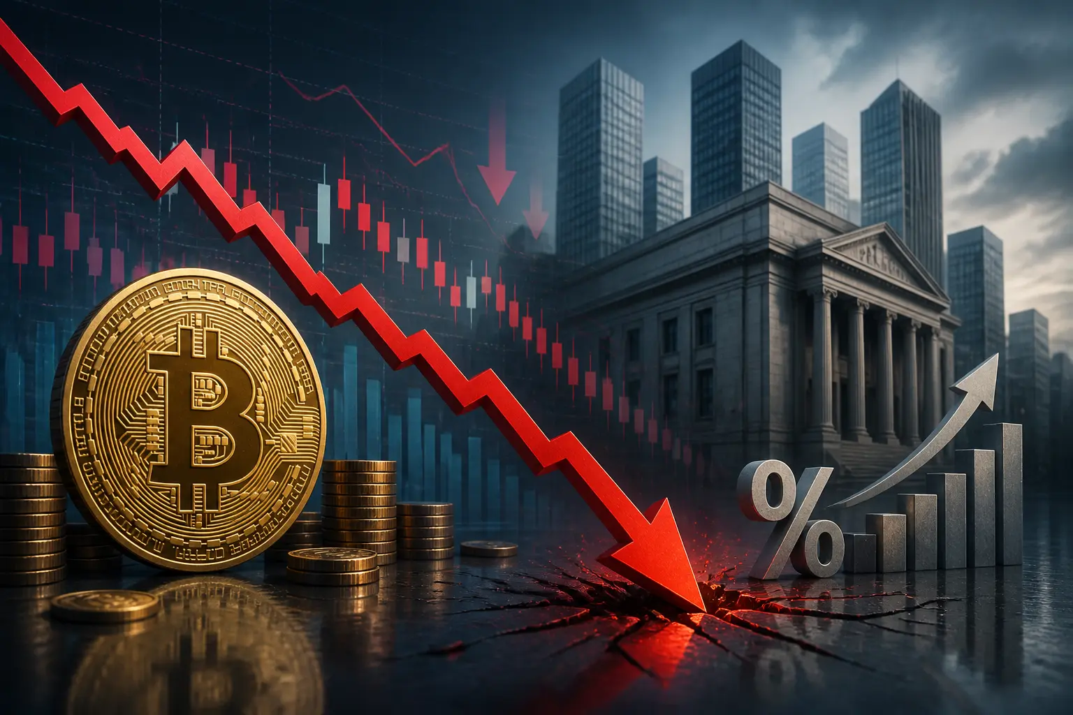 بيتكوين يتراجع إلى أدنى مستوى في 10 أيام قرب 63,000 دولار وسط مخاوف من رفع الفائدة