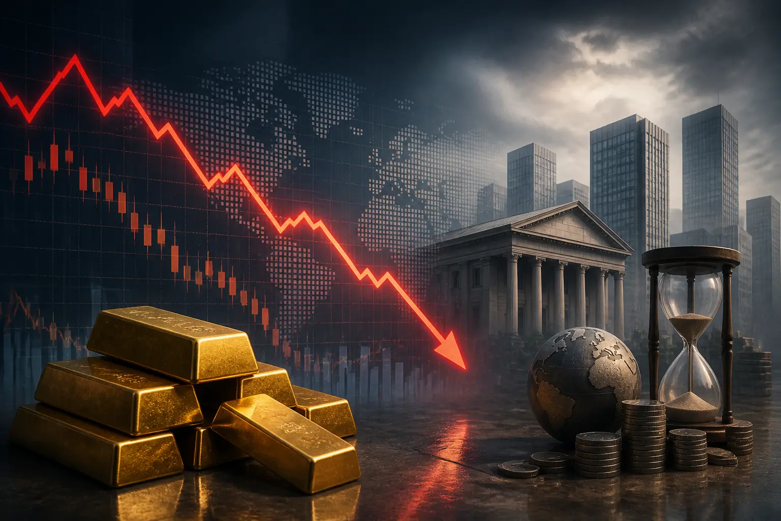 الذهب يتراجع قبيل قرار الفائدة الأميركية وسط غموض وتوترات الشرق الأوسط