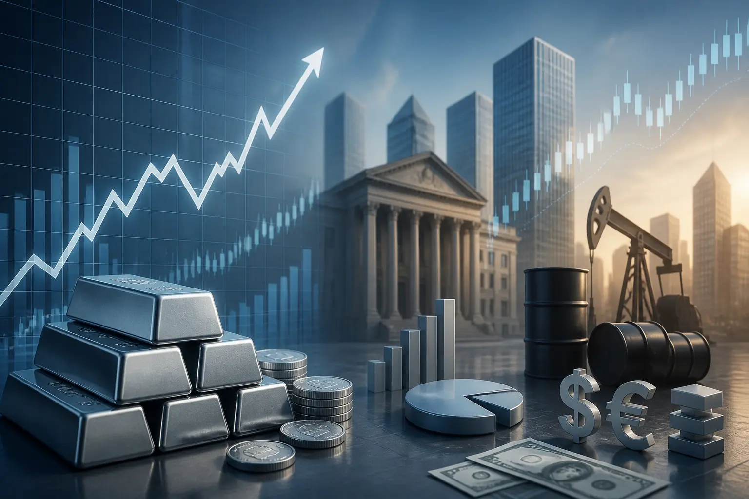 سعر الفضة يحقق مكاسب رغم تعافي النفط وترقب قرار الفيدرالي