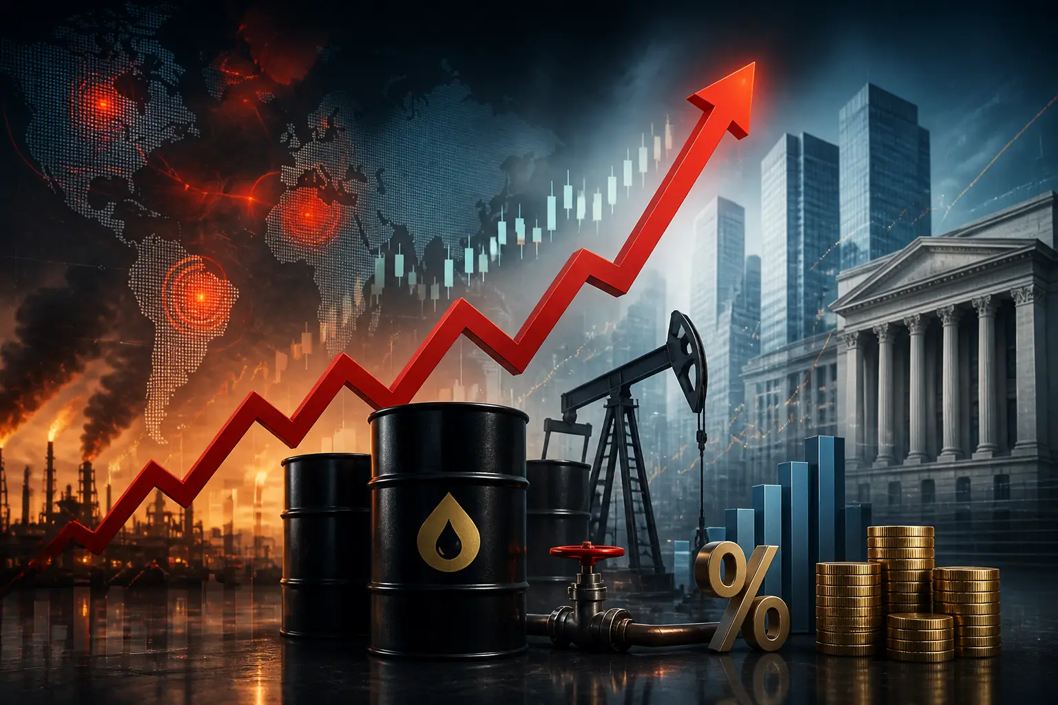 ارتفاع أسعار النفط مع تصاعد التوترات في الشرق الأوسط وتأثير محدود على قرارات الاحتياطي الفيدرالي