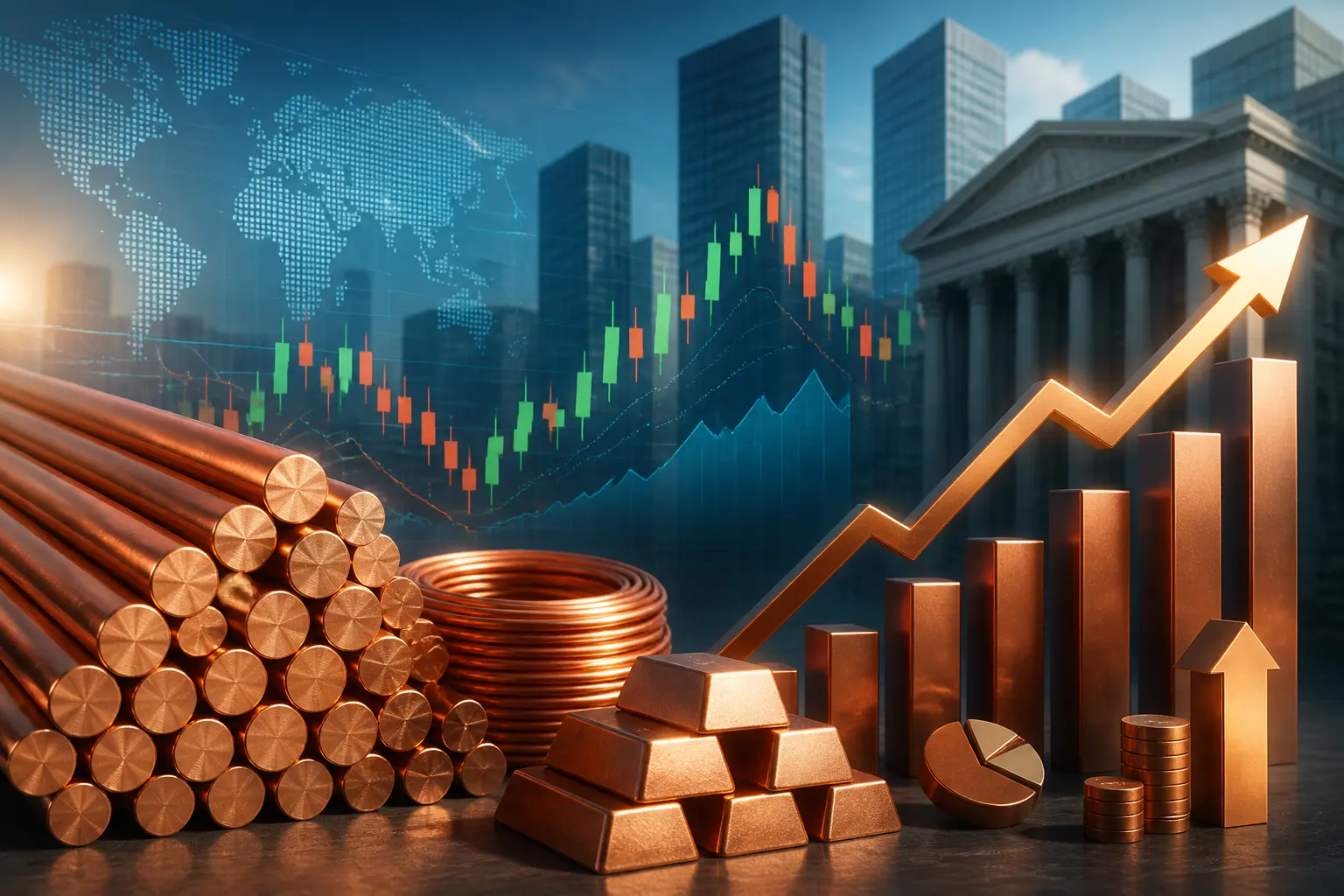 ارتفاع المراكز الشرائية المضاربية في النحاس مع ضيق المعروض