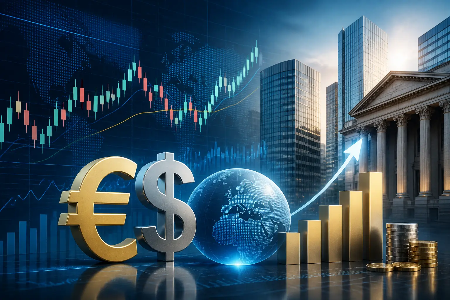 توقعات إيجابية لزوج يورو/دولار مع ترقب بيانات التضخم والنمو الأوروبي