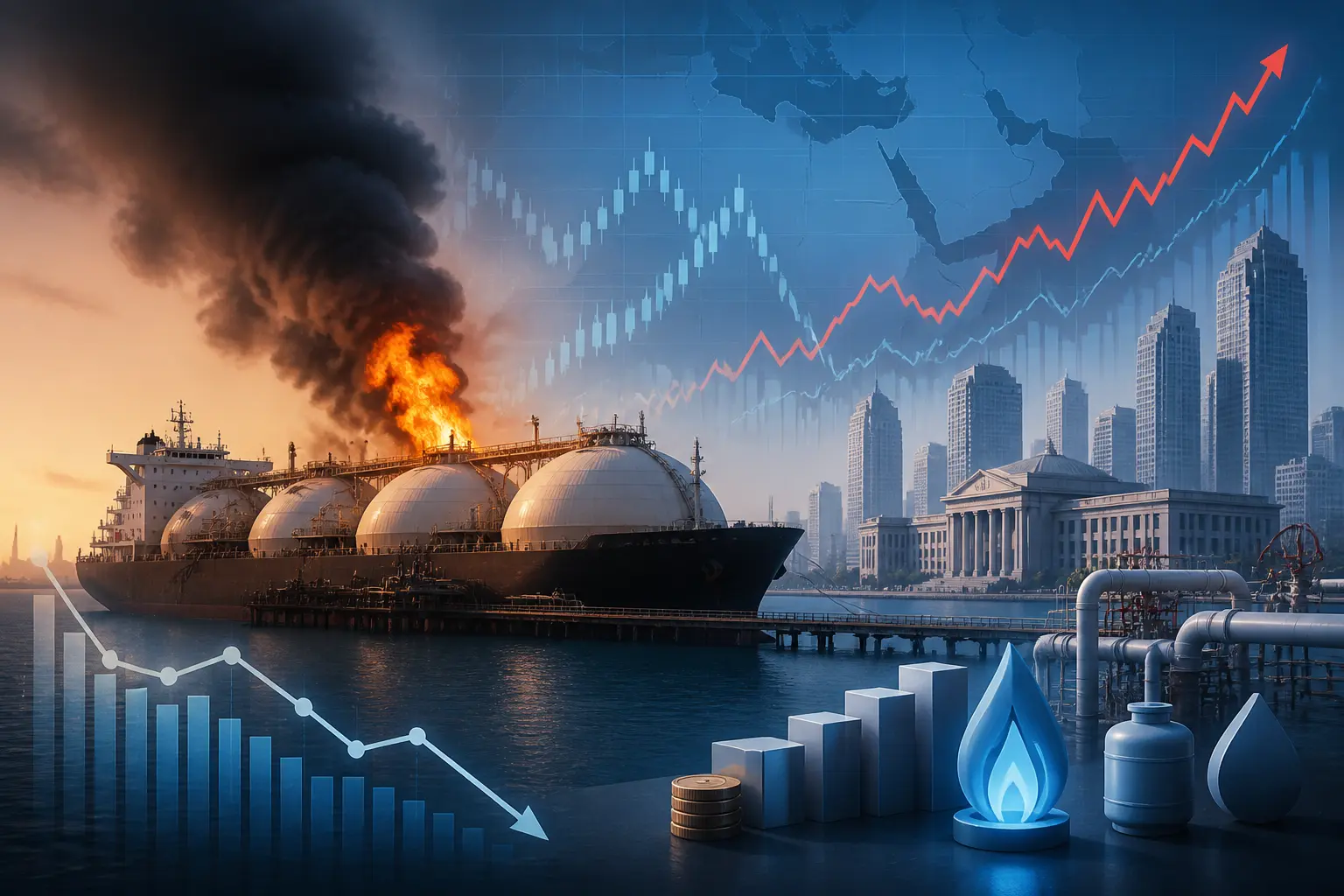حريق يُخرج سفينة التغييز "إنرجوس وينتر" من الخدمة مؤقتاً ويزيد ضغوط إمدادات الغاز في مصر