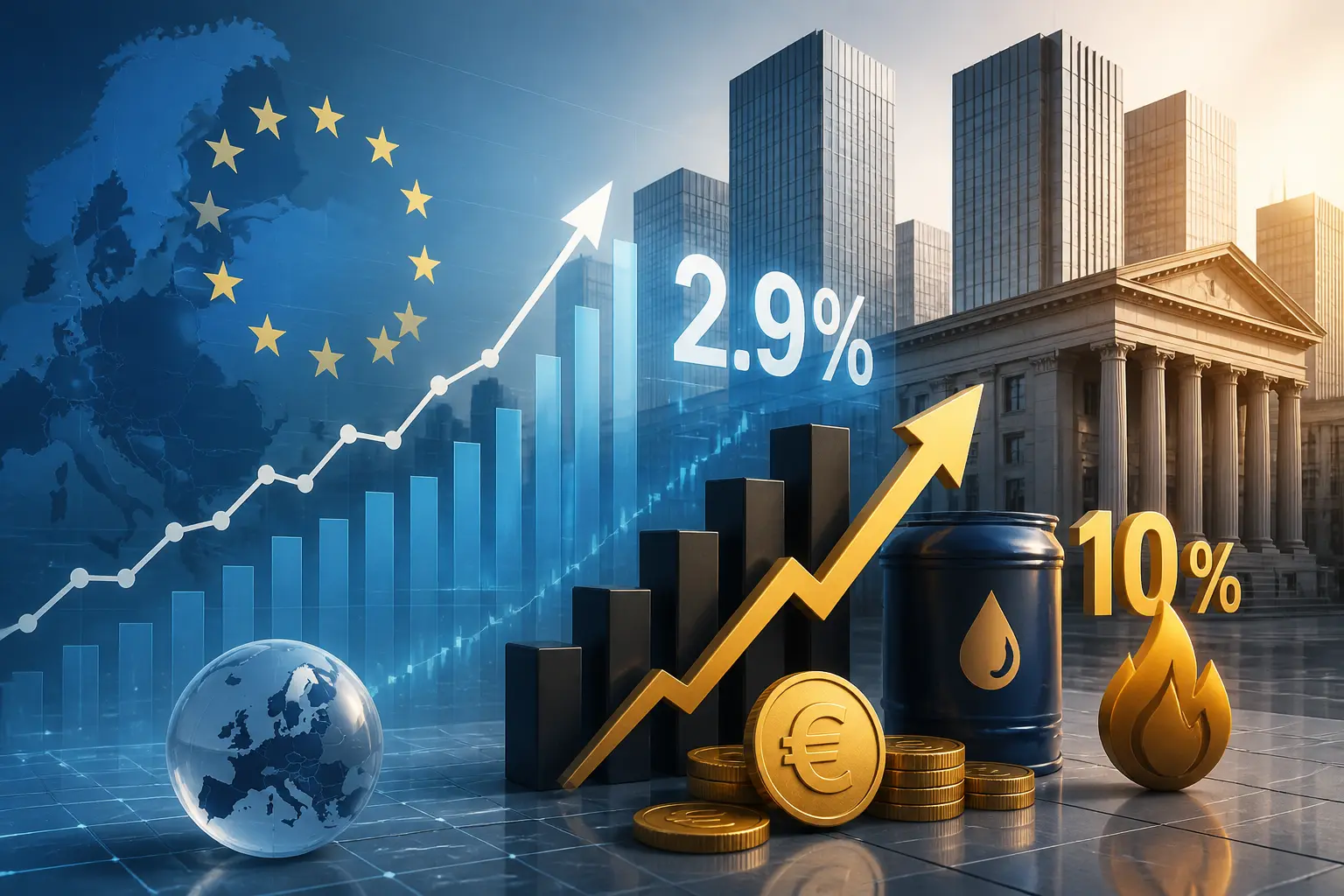 تسارع تضخم منطقة اليورو إلى 2.9% في يوليو مع ارتفاع أسعار الطاقة 10% بفعل تصاعد النزاع في إيران