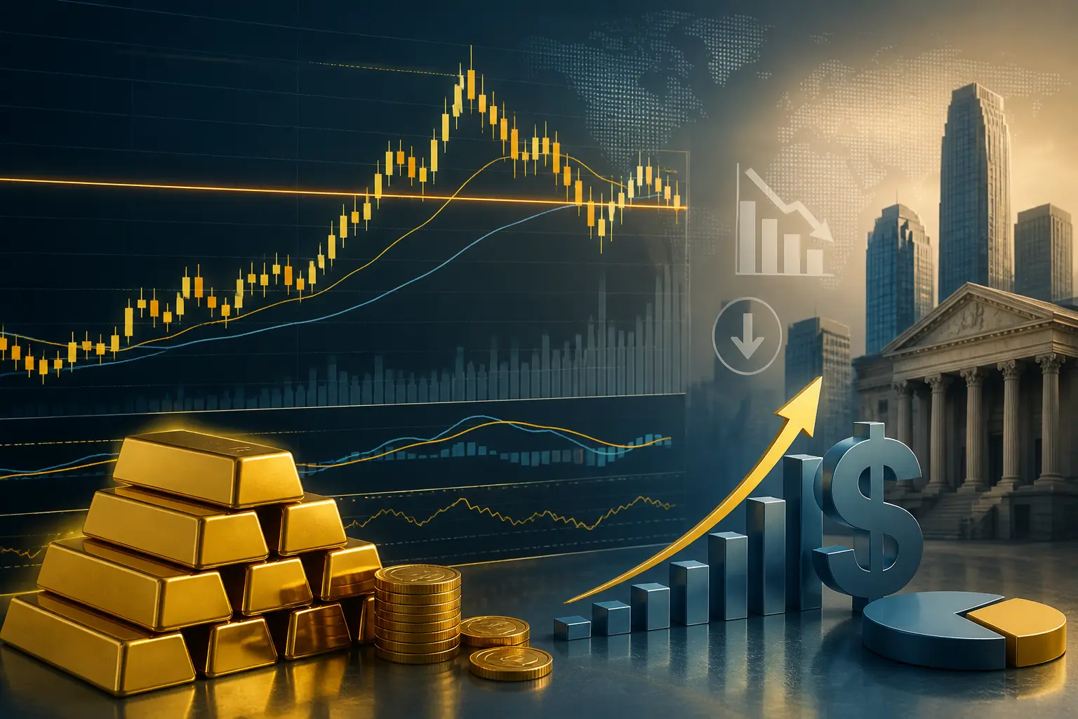 الذهب يحافظ على مستوى 4050 دولار وسط تراجع مخاوف التضخم وارتداد الدولار