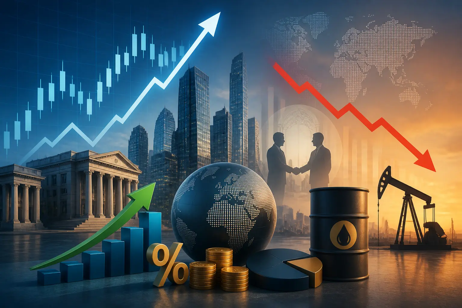 ارتفاع العقود الآجلة لمؤشر داو جونز مع تراجع أسعار النفط وسط تطورات دبلوماسية بين واشنطن وطهران