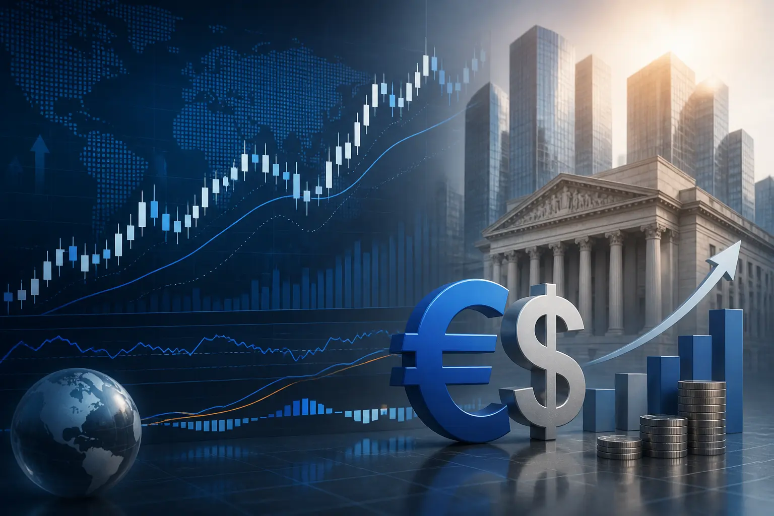 زوج يورو/دولار يرتفع قرب 1.1550 مع ترقب بيانات أمريكية وسياسة البنك المركزي الأوروبي