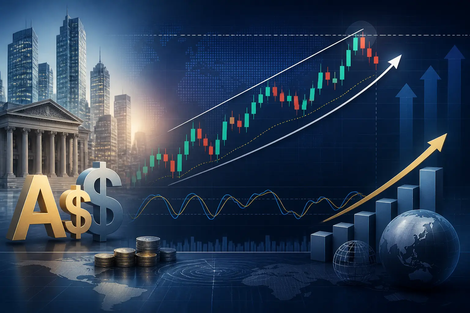 زوج الدولار الأسترالي/دولار أمريكي AUD/USD يترقب الصعود رغم تراجع طفيف من قمة يونيو عند 0.7065