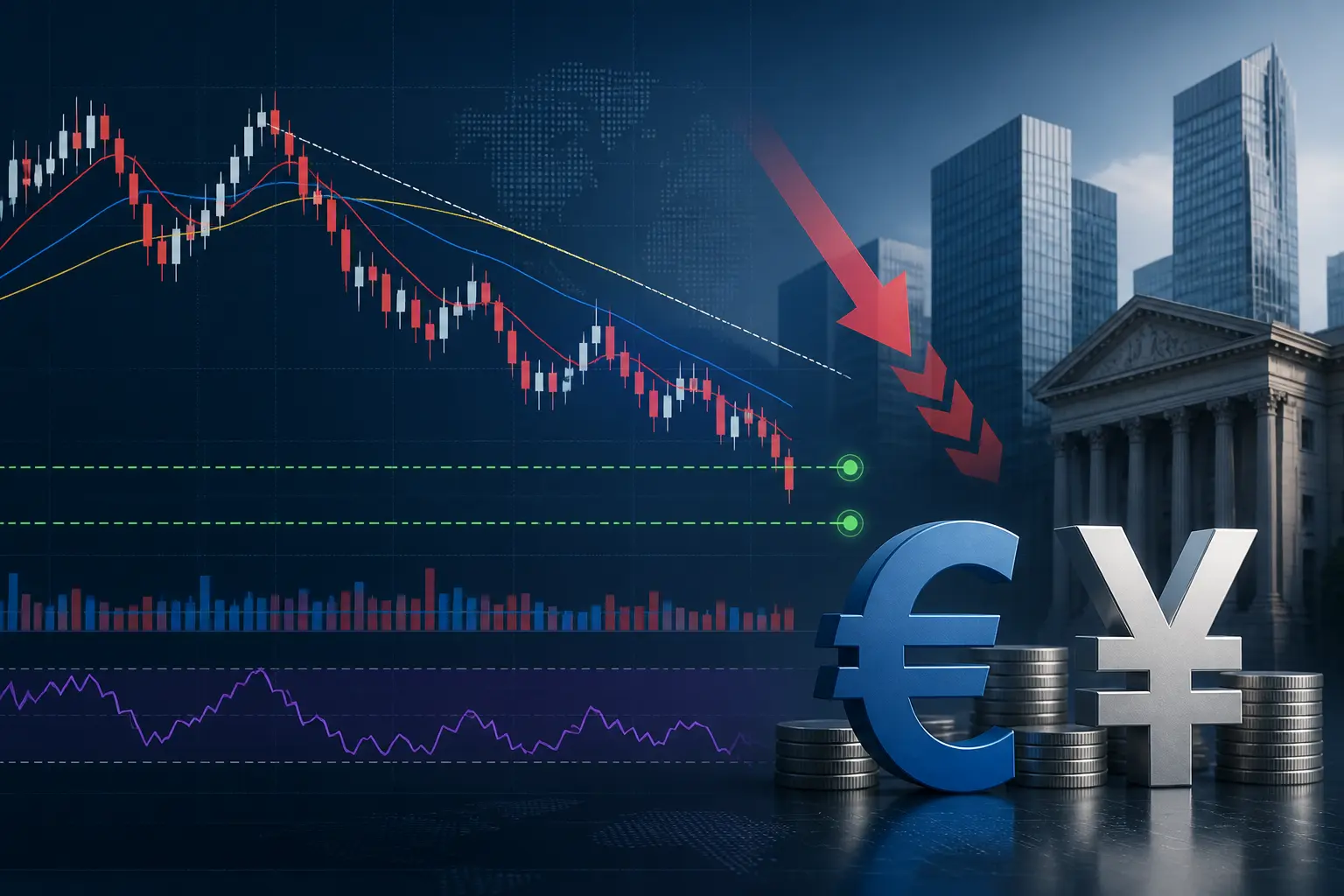 توقعات هبوطية لزوج يورو/ين ياباني مع دعم عند 179.37 و175.70