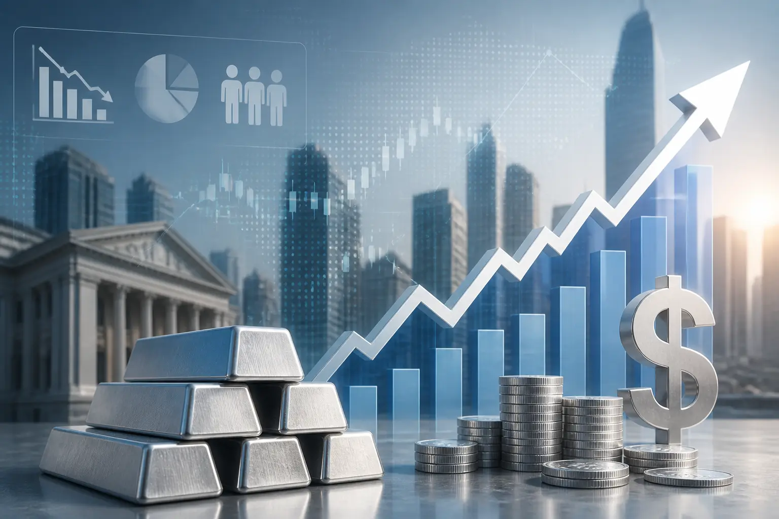 ارتفاع سعر الفضة فوق 62 دولارًا مع تراجع مخاوف التضخم ودعم بيانات التوظيف الأمريكية