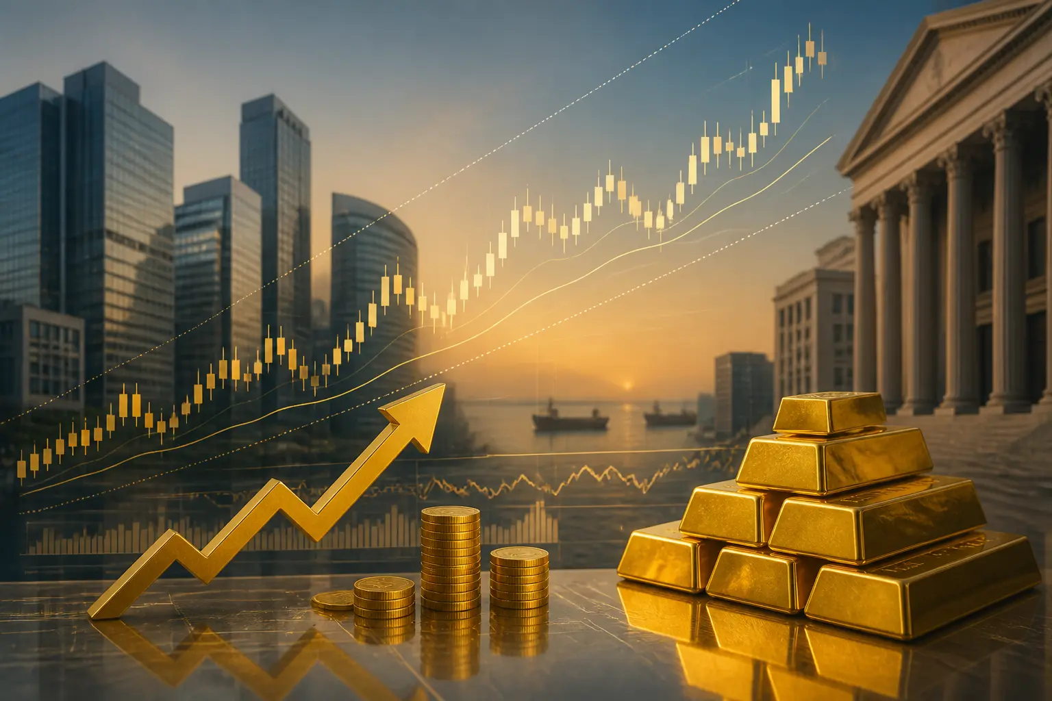 الذهب يواصل ارتفاعه القوي مع تأكيد انحراف فني صعودي وانتظار اتفاق مضيق هرمز