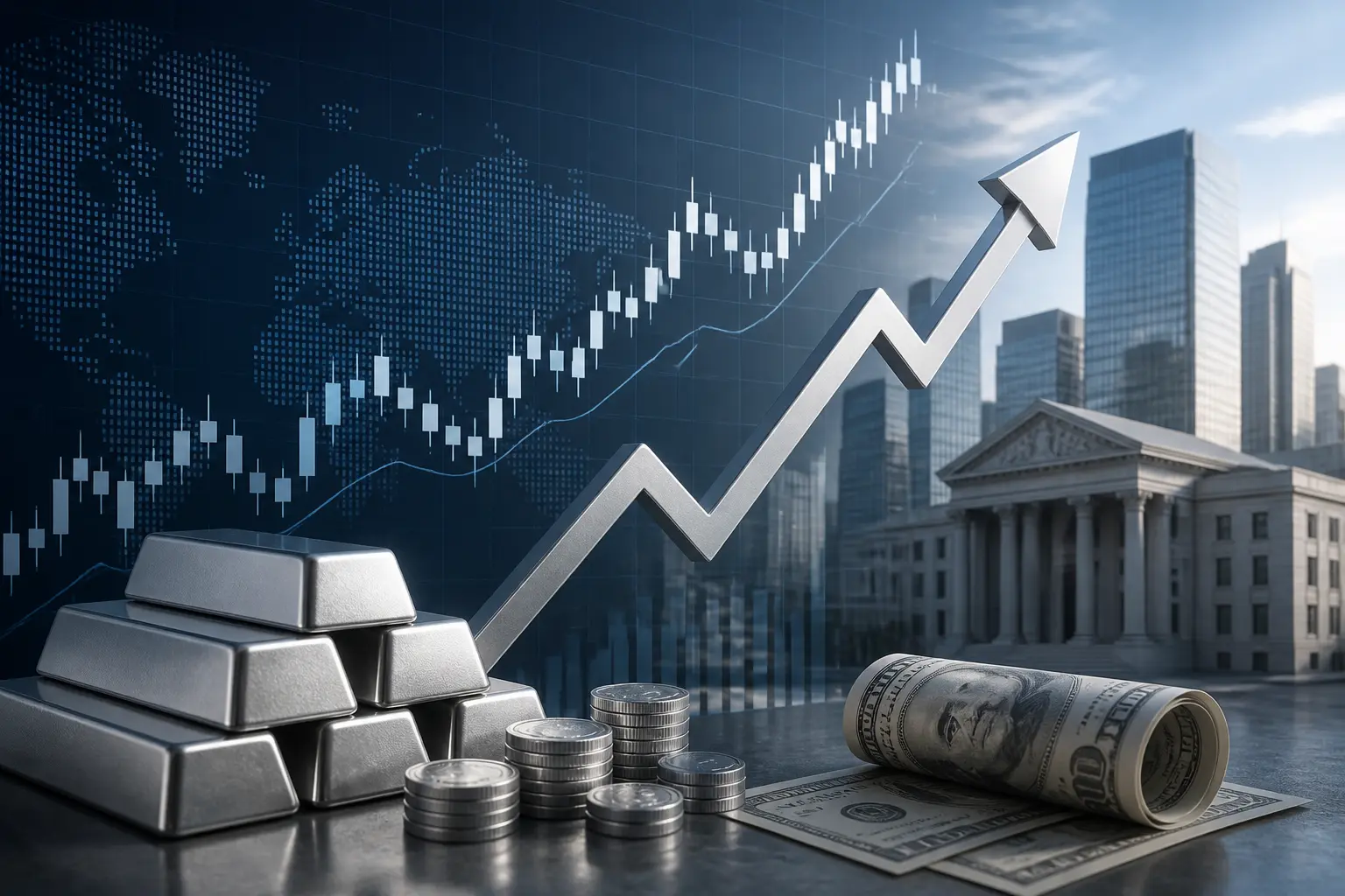 سعر الفضة يرتفع إلى 62.20 دولار قبيل صدور بيانات الوظائف الأمريكية