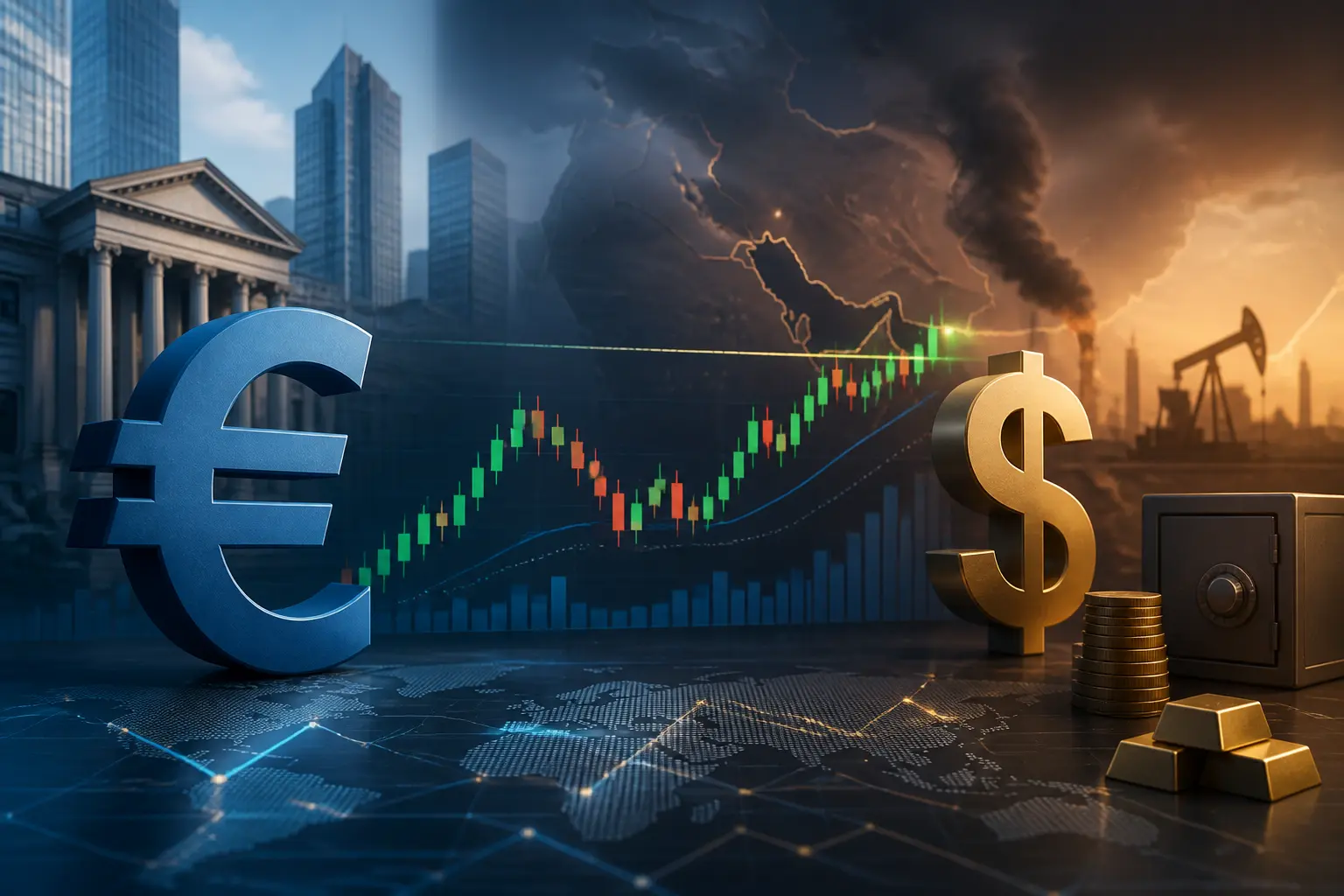 اليورو يستقر قرب أعلى مستوى منذ 17 يونيو مع دعم التوترات في الشرق الأوسط للدولار