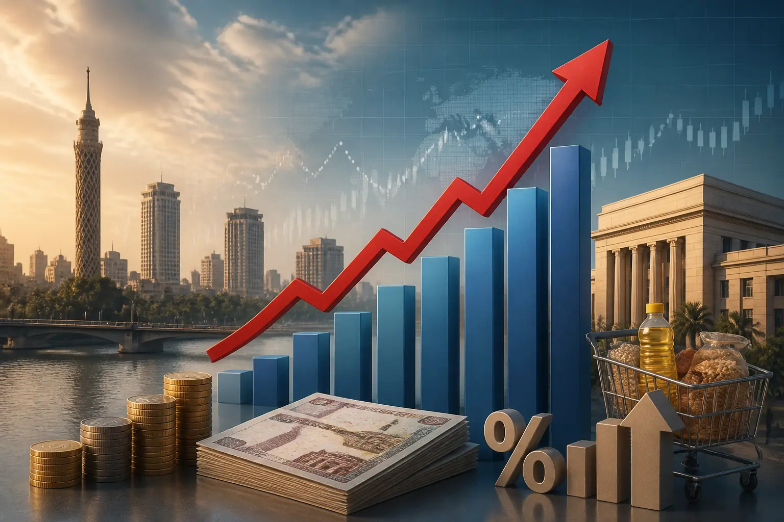 ارتفاع التضخم السنوي في المدن المصرية إلى 14.9% خلال يوليو
